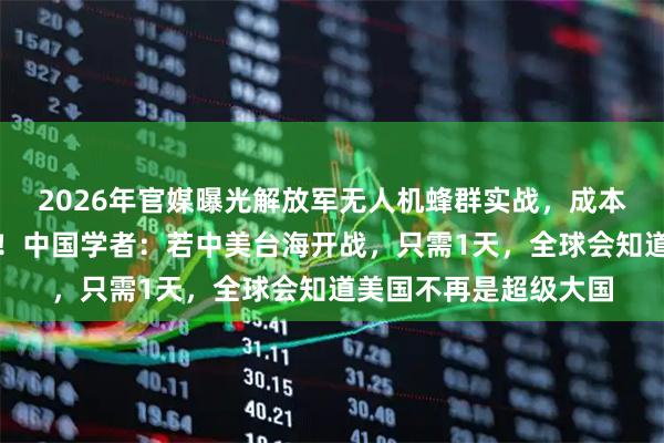 2026年官媒曝光解放军无人机蜂群实战，成本低到让美军拦截不起！中国学者：若中美台海开战，只需1天，全球会知道美国不再是超级大国