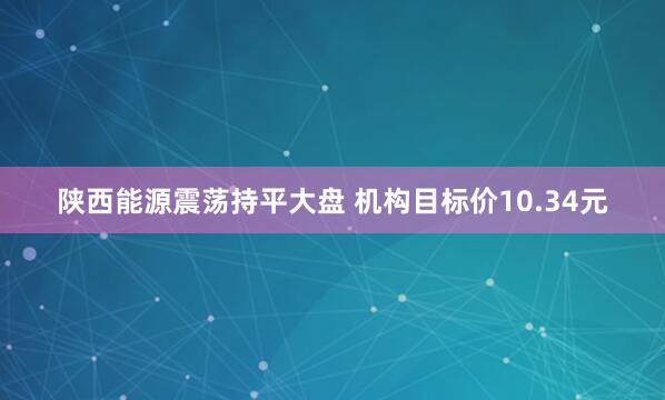 陕西能源震荡持平大盘 机构目标价10.34元